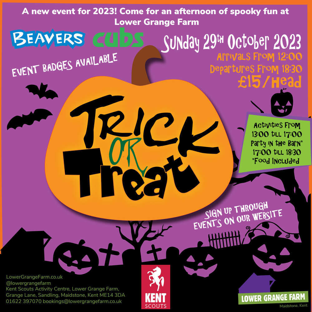 Trick or Treat - a Beaver and Cub Scouts event